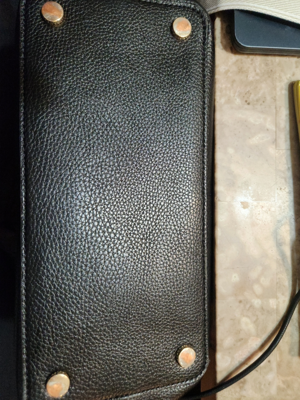 Michael Kors Black Pebbled Leather Tote Bag - Picture 6 of 8